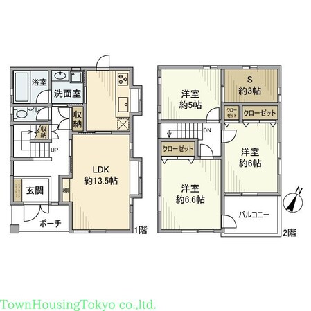 上北沢戸建の物件間取画像